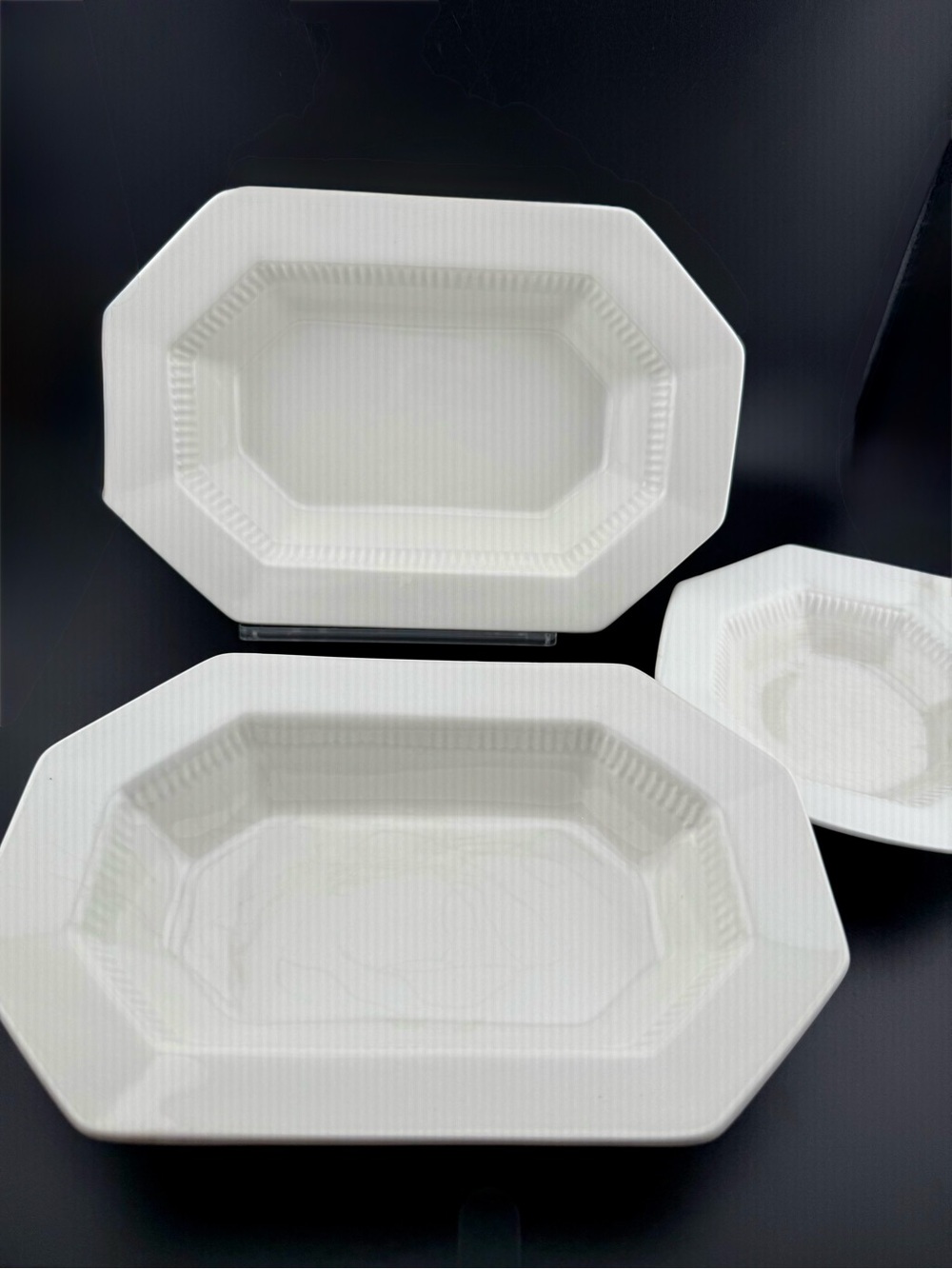 2 Independence Ironstone Rectangle Serving Bowls. Japan 9”x6” plus small bowl. - Picture 5 of 13